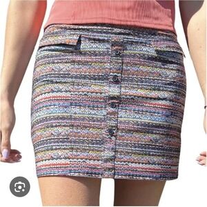 Foray Golf Button‎ Placket Skort Boucle Print Multicolor Golf Skirt Skort Size M